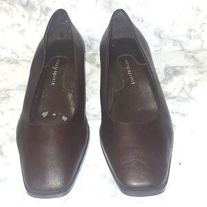 Easy Spirit Brown Leather Loafers Flats Comfort Cushioned Sole Size 8.5